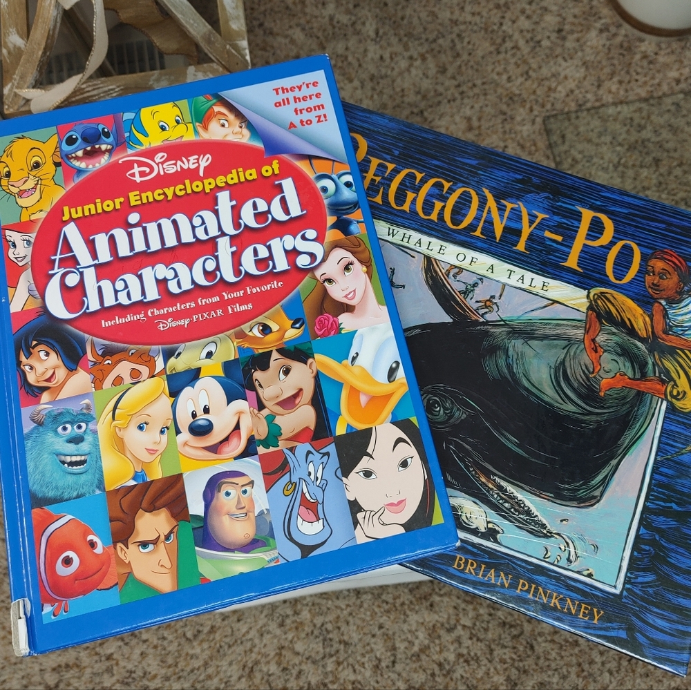 Disney's Junior Encyclopedia of Animated Characters & Peggony-Po Harcover Books
